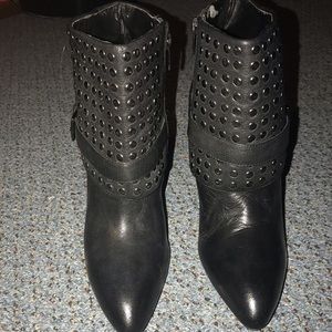 Enzo Angiolini Black Studded Booties size 10.5